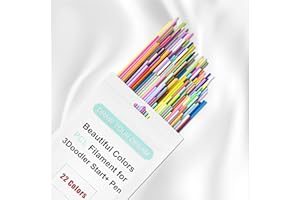 YCAAEO 22 Farben 3D Doodler Pen Nachfüllungen, 2.5mm 3D Stift Filament, 110PCS 3 D Printing Stift Nachfüllpacks 3doodlers Pen, Jede Farbe 5 Stück, Filapen Nachfüllpack
