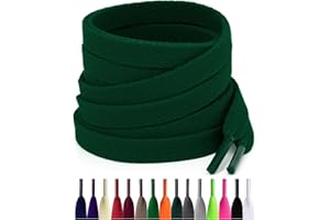 Puzeam 2 Pairs Flat Trainer Shoe Laces, 8mm Replacement Shoelaces for Sneaker, Running Shoe, Sports Shoes