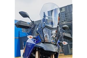 Lorababer Moto Racing Touring Pare-Brise Pare-Brise Déflecteur de Vent Écran Double Bulle Protecteur Compatible avec Y-amaha TENERE 700 Tenere700 T700 2019 2020 2021 2022 2023 (Gris Fumé)