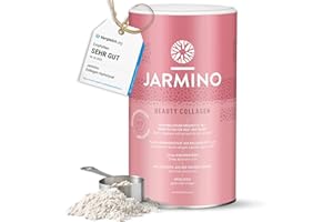 ‎JARMINO JARMINO Collagen Peptide mit Hyaluronsäure - Kollagen Pulver mit Vitamin C, Biotin, Zink | Kollagen Hydrolysat, Kollagenpulver für strahlende Haut, gesundes Haar und starke Nägel | 450g