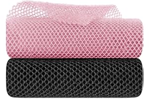 VOOVEN 2 Pcs African Body Exfoliating Net - Long Mesh Back Scrubber Skin Smoother for Women Men Shower or Stocking Stuffer, Deep Cleaning African Net Bathing Sponge