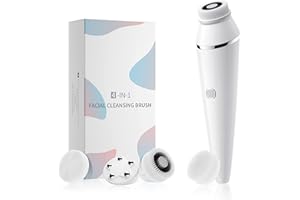 ‎CHICLEW CHICLEW Gesichtsreinigungsbürste Aufladbar 4 in 1, Wasserdichte Gesichtsbürste Elektronisch mit 3 Geschwindigkeiten, Ultraschall Reinigungsbürste für Gesichtsmassage Haut Tiefenreinigung Peeling