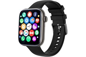 XWATCH Pro Elite - Montre connectée, Appels, SMS, Assistant Vocal, Sport et Santé, Homme, Femme, Enfant, Autonomie 7 Jours (Noir)