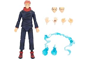 Total Anime Jujutsu Kaisen Yuji Itadori - 6.5-Inch Figure with Swappable Faceplates, Alternate Hands, and Energy Effects