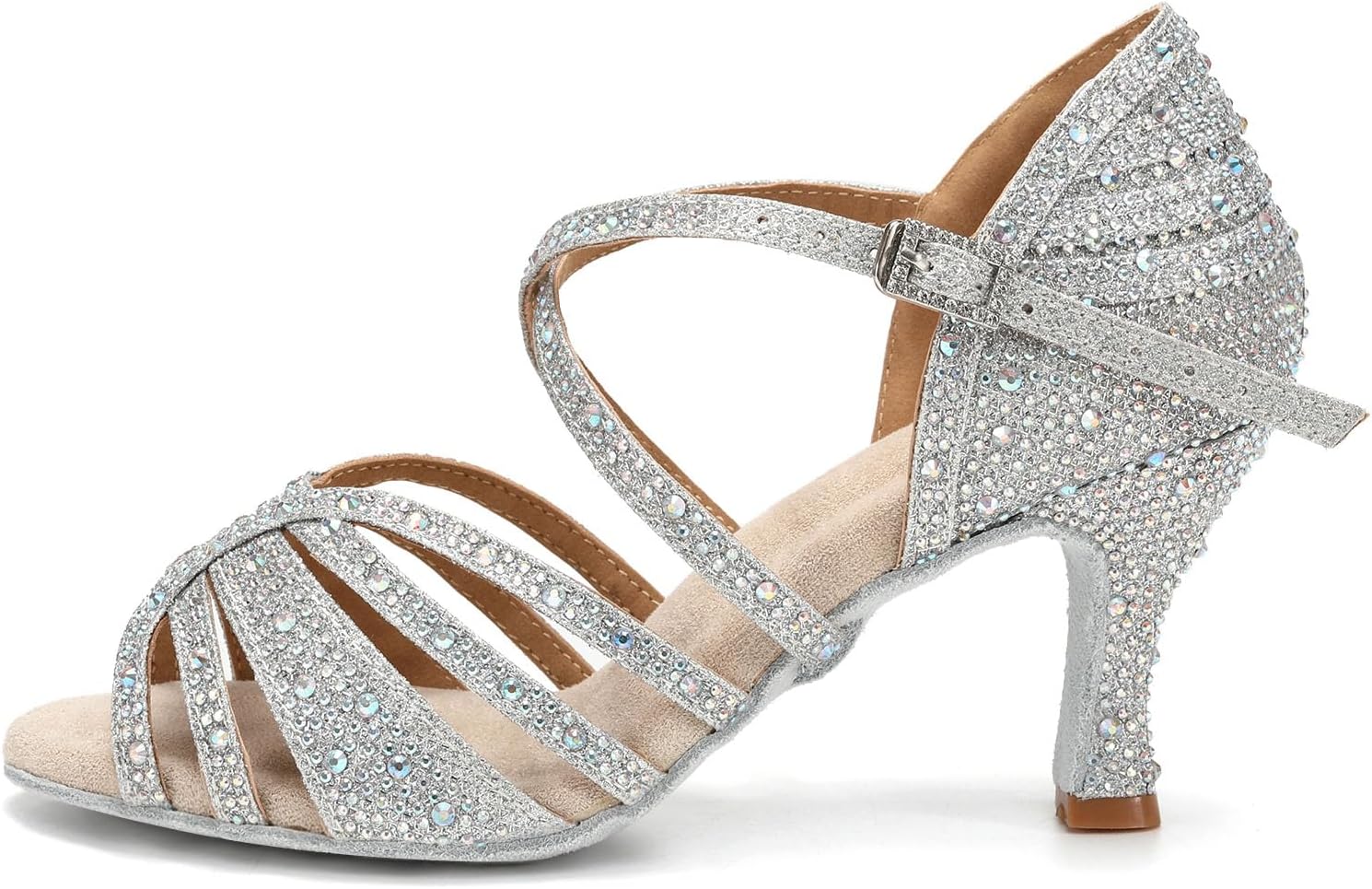 HROYL Zapatos de Baile Latino Mujer Salsa y Bachata Zapatos Baile de Salón,Modelo YCL356