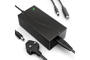 LOQDIVR 42V 2A Electric Scooter Charger Round Port, 36V Battery Power for Xiaomi GOTRAX GXL V2, G2, 36V Lithium-ion Battery, 2 Wheel Balance Scooter, Drifting Board, Electric Bike(3 Round Connector)