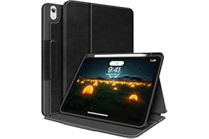 BUKOOR Étui pour iPad Air 5 2022 10,9" avec Licol Pencil résistant aux Chocs pour Voiture Sommeil/Éveil Étui Souple et Flexible Compatible avec Apple Pencil Couplage & Charge