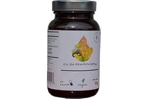 HERBAGARTEN Kapseln mit Echinacea, Ingwer, Knoblauch, Sanddorn, 60 Stück, verbessern Durchblutung, vorbeugen, beseitigen Beschwerden kalter Jahreszeit