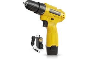 Tomahawk® Cordless Screwdriver & Drill Machine | 12V Light Duty | 10mm (⅜”) Keyless | For Wood, Plastic & Light Steel | Not For Walls | Screw Driver Kit Electric | Home Use | TCD-12D-D
