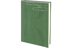 Agendas Deusto - Agenda 2025 Página día verde 17x24 cm, Planificador Diario, Diario Personal y de Oficina, Planner anual de notas y citas, calendario 2025, Fabricado en Italia