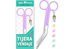 Nurse is Love Tijeras Enfermeria Punta Roma - Tijeras Pico de Pato Enfermeria | Ideal para Porta tijeras Enfermera en Apuros, Punta Redonda Profesional, Primeros Auxilios