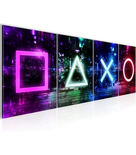 Quadro Decorativo Gioco Console Gamer - Completamente Pronto Da