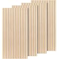 Jaxguom 4 Panneaux Acoustiques Bois 120x60 cm, Chêne Blanc/Gris | Panneau mural à tasseaux MDF sur feutre PET, 21 mm : améliore l’acoustique et aide à réduire écho et réverbération