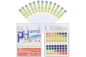 Toivize 200pcs Bandelettes PH, Papier PH 0-14 à 4 Couleurs, Bandelette Urinaire, Bandelette Test PH Piscine, Bandelette PH Eau, pour Aquarium, Laboratoire, Maison