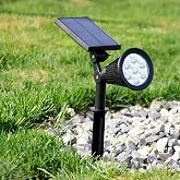 Jouis Solar G&uuml;neş Enerjili Bah&ccedil;e Lambası 7 LED'li - IP65 Su Ge&ccedil;irmez Ayarlanabilir LED Projekt&ouml;r, Dış Mekan &Ccedil;im, Patika, Duva