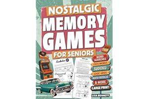 Nostalgic Memory Games for Seniors: 123 Large Print Cognitive Puzzles | Retro Activity Book to Spark Joy, Conversation, and Brain Health