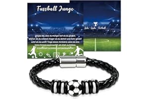BOYATONG Fussball Geschenke Jungen 5 6 7 8 9 10 11 12 13 14 Jahre, Fussball Armband Geschenk zur Firmung, zu Weihnachten, Füllung Adventskalender Fußball Geschenke für Jungs, Weihnachtsgeschenke Jungen