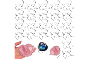 LRANFOW Rock Display Stand (Large), 24 PCS Acrylic Display Stand Small Collectibles Stands for Rock Paintings Geodes Rock Mineral Agate Fossil Coral