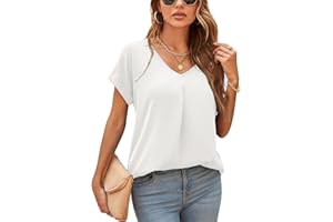Yommay Summer Blouses for Women Elegant Casual Ladies Shorts Sleeve Chiffon Blouses Ladies Tops T-Shirts