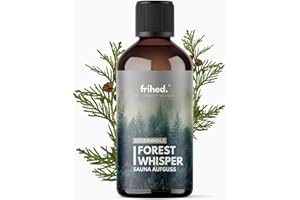 ‎FRIHED. NORDIC WEAR frihed.® Saunaaufguss Forest Whisper - Hochkonzentriertes Zedernholz-Öl - Erfrischend - Langanhaltender Duft - 100ml Glasflasche - Made in Lüneburg