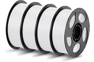 ANYCUBIC PLA Filamento 1,75 PLA Blanco, 4KG PLA Filamento para Impresora 3D con Carrete Desmontable, Precisión +/- 0,02 mm, RFID Filamento Inteligente para Impresión 3D