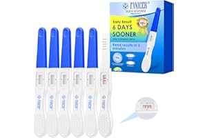 NAILPRETTY 6 Pièces Test de Grossesse à Domicile, test grossesse precoce, Résultat Rapide et Précision, Facile à Utiliser et Hygiénique (Bleu)