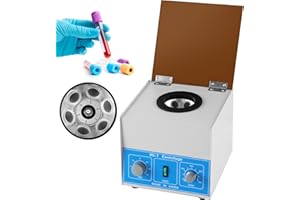 Mxmoonant Lab Centrifuge, 4000rpm, 6x20ml, 1790xg, 120min Timer, 6kg, 245x270x220mm, Capable of 20ml/15ml/10ml/5ml Test Tubes, for PRP, Separation of Samples, Qualitative Analysis (UK Plug)