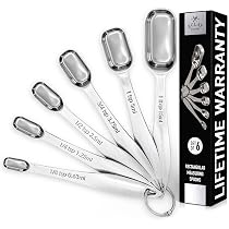 2x Edelstahl Messlöffel 1/2 Teelöffel – 2,5 Ml, Rechteckig, Für Gewürze & Backzutaten