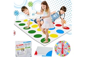 Twister Jeux pour Enfants & Adultes, Twister Jeux Anniversaire Enfants ab 6 Jahren, Twister Junior, Jeu de Societe Enfant, Twister Balance Floor Jeu Pad, Jeux de Fête, Jeu d'Equipe, Jeu de Famille