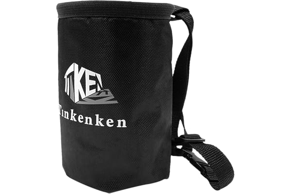 Mecmbj Sac magnésie Escalade, Sac à magnésie étanche avec Sangle de Taille réglable, Sac à magnésie Escalade avec Poche de Rangement zippée et Fermeture à Cordon pour lescalade, lhaltérophilie