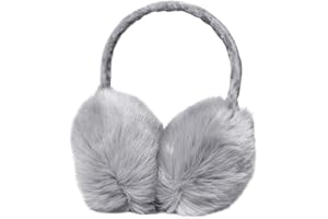 Justay Comf Nauszniki damskie nauszniki ze sztucznego futra, regulowane, na zimę, szary, Rozmiar uniwersalny