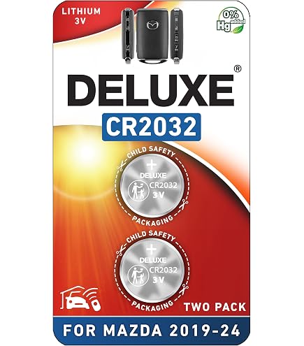 thumbnail image 2 of 2Pack CR2025 Remote Key Fob Battery Fits 2009-2020 Replacement For Toyota Mazda 3 6 CX-3 CX-5 CX-9 MX-5 Miata Yaris IA Scion KR55WK49383, WAZX1T768SKE11A03, A04 (for M-T 2 of 9