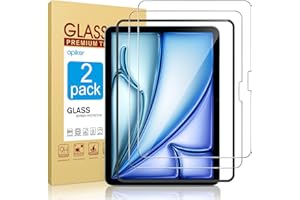 apiker Pellicola Protettiva per iPad Air 11 Pollici M2 2024, Vetro Temperato per iPad Air 6 Generazione 2 Pezzi, 9H Vetro Temperato Film, HD Chiaro, Installazione Facile Pellicola Protettiva