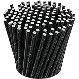Comfy Package [300 pezzi - 18 cm] Cannucce/bastoncini da cocktail - 100% biodegradabili - per cocktail/caffé - nero