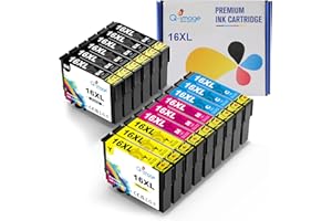 Q-image 16XL Cartucce d'inchiostro Compatibili per Epson 16 XL per Epson Workforce WF-2630 WF-2510 WF-2750 WF-2760 WF-2010 WF-2530 WF-2660 WF-2520 WF-2650 (6 Nero,3 Ciano,3 Magenta,3 Giallo, 15 Pezzi)