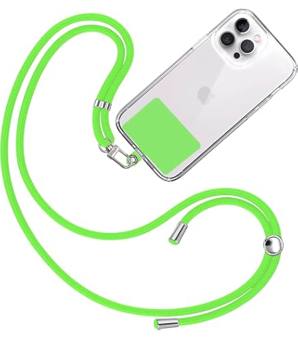 Mabor Cordino Universale Per Telefono In Nylon Regolabile – Tracolla Lunga 68 Cm Con Due Linguette Non Adesive – Rosa, Large