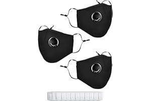 Yugan N99 Anti Pollution Reusable and Washable Face Masks with Replaceable N99 Filters, Unisex, With Valve