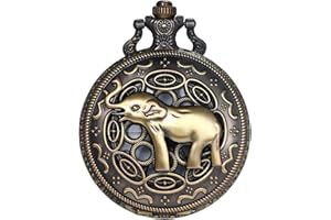 JewelryWe Relojes de Bolsillo para Hombre y Mujer, Relojes de Bolsillo Esqueleto, Relojes de Bolsillo Vintage, Relojes de Bolsillo Multiestilo y Multiestampado, Esferas con Números Romanos/Arábigos