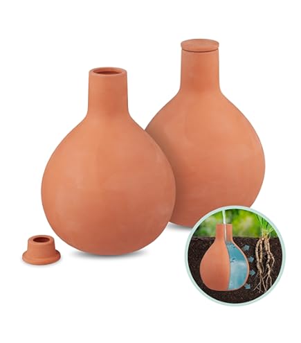 Relaxdays Waterdruppelaar Keramiek Set Van 12 1,5 Liter Flessen Bewateringssysteem 597129394