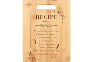 PRSTENLY Mum Gifts for Birtdhay, Mum Present Chopping Boards Gifts for Mum, Christmas Gifts for Mum Women, Best Mum Gifts from Daughter Son, Kitchen Gifts for Mum Retirement Thank You Mother's Day