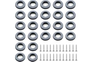 TXERFOLG 24Pieces Teflon Furniture Sliders Ø19mm Screw On Teflon Feet (Round | Black) Teflon Base Gliders Teflon Moving Sliders with 24 Stainless Screw Effective Protection for furniture, chairs and floors