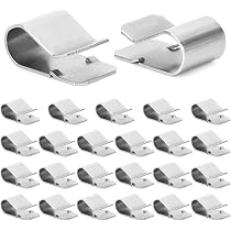 QWORK® 25PCS Fastening Clips U Clips, 304 Stainless Steel, Fit