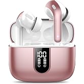 Wireless Bluetooth Headphones, Bluetooth 5.3 Headphones, 4 Mic with Noise Reduction ENC, 50H with Bass, Wireless Bluetooth He