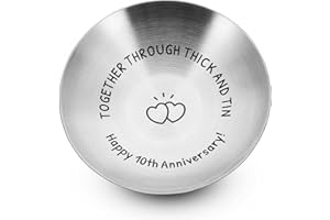 FLEURE ESME 10th Anniversary Tin Gifts for Her Him 10 Year Wedding Tin Gifts for Husband Wife Romantic Keepsake for Couple Wife Husband for 10 Year Wedding Anniversary Present Jewelry Tray Ring Dish