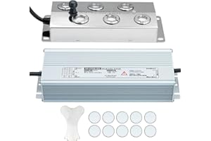BREUAILY Generadores de Niebla 6 Cabezas 4.2L/H Nebulizador Ultrasónico Fabricante de Niebla con Alimentación de 250W para Jardinería Pond Paisaje de Invernadero