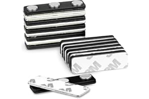 HUANMIN Targhetta magnetica per nome, 12 pezzi, magnete, targhette per nome, targhette per vestiti, porta badge, nome tag con magnete autoadesivo a 3 punti