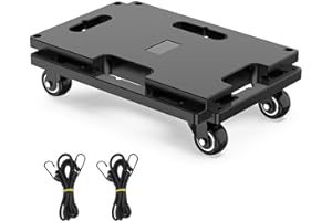 SOLEJAZZ Carrito móvil para Muebles de mudanza conectable, Capacidad de 136 kg, Carrito móvil Resistente de 4 Ruedas para Mover Muebles Pesados, Negro, 1 Paquete