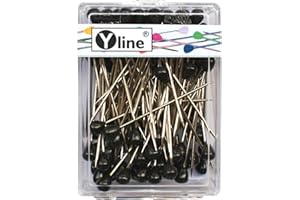 YLINE 0717-SW - Juego de 100 tapones para empapelar con cabeza de plástico (60 mm, tamaño grande), color negro