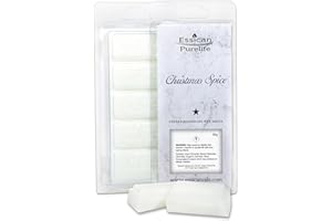 ESSICAN PURELIFE Wax Melt Snap Bar, Wax Melt Strong Scented, 50+ Fragrance Scents - Home Fragrance Wax Melt Scented for Wax Melt Burner, Candle Warmer, Scentsy Wax Melt - Eco Friendly Gift (Christmas Spice) 50g