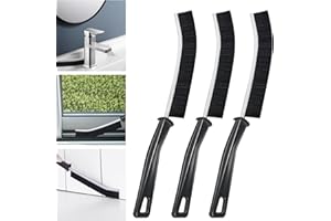 AFANEEP 3 PCS Spazzola per la Pulizia Delle Fessure, Multifunzionale Spazzola per Fessure, Spazzola per la Pulizia Delle Fughe con Manico, Spazzole Per Fughe, per Bagno Fughe Cucina Pavimenti